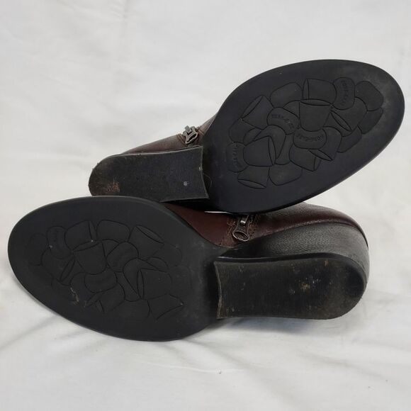 Kork Ease Holmes Black Brown Ankle Chunky Heel Boots 8 - Picture 12 of 13